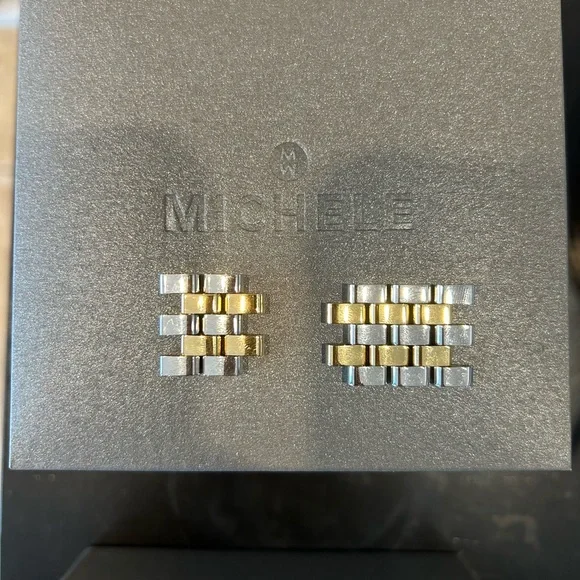 Michele Gold and Silver Chronograph Watch - Picture 3 of 8